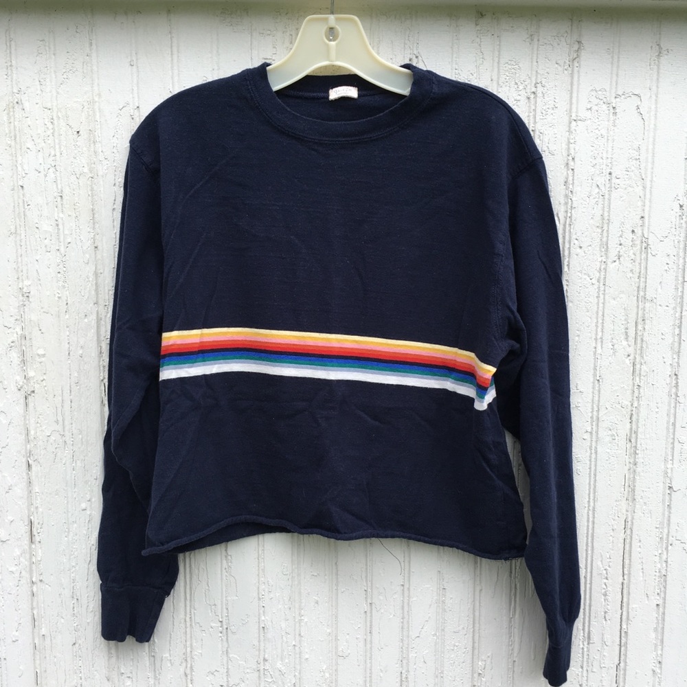 Rainbow Cropped Sweatshirt